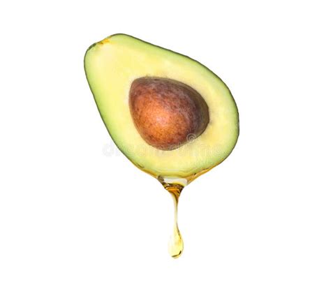 Fresh Avocado with Dripping Oil on White Background Stock Image - Image of food, delicious ...