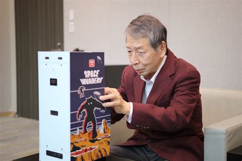 Here's Space Invaders creator Tomohiro Nishikado playing a quarter-scale replica 45 years after ...