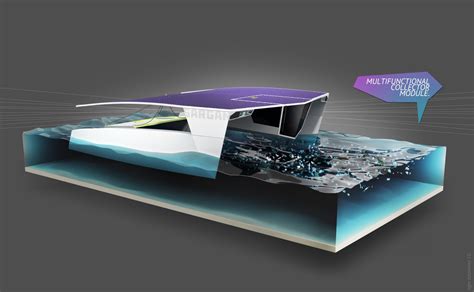 Design.: Solar powered catamaran carrier.