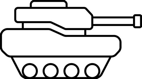 Tank Icon In Black Line Art. 25088870 Vector Art at Vecteezy