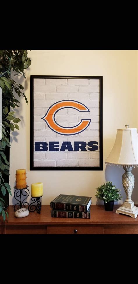 Chicago Bears Brick Wall Art - Etsy