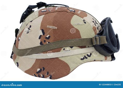 Us Army Kevlar Helmet with a Desert Camouflage Cover and Protective ...