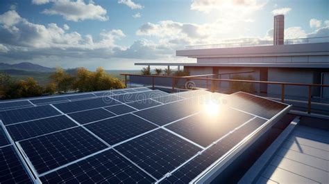 Solar Panels Rooftop System Stock Image - Image of industry ...