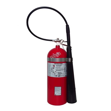 Fire extinguisher with CO2, 20 lbs format, type BC, ULC 10BC.