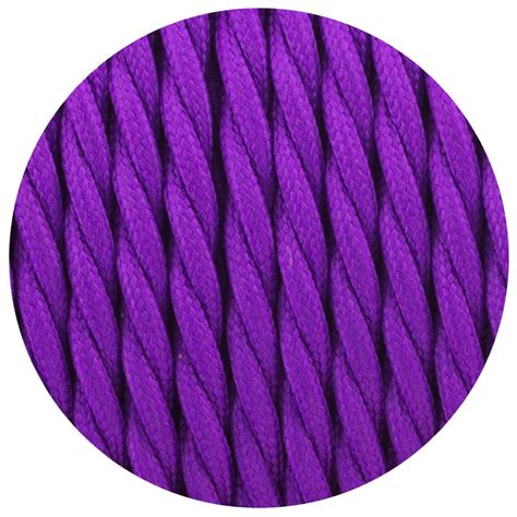 Purple color 3 Core Twisted Electric Cable covered fabric 0.75mm~3042 - Lost Land Interiors