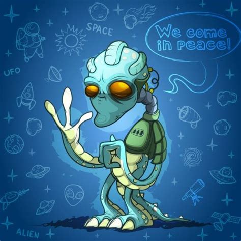 Alien cartoon vector design 02 - WeLoveSoLo