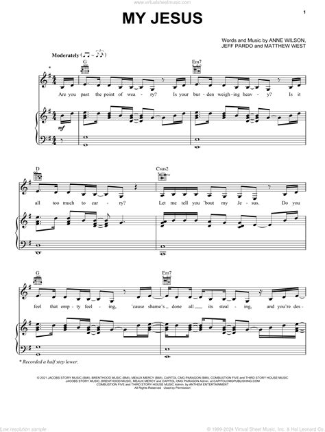 My Jesus sheet music for voice, piano or guitar (PDF-interactive)