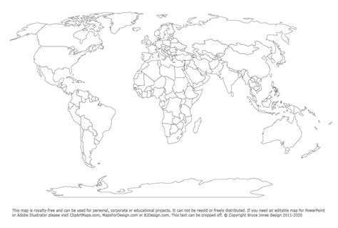 Printable World Map With Countries