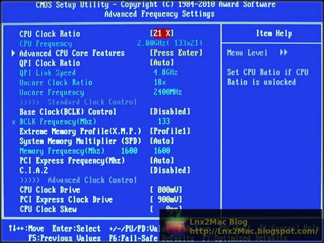 Optimal BIOS Configuration [Lnx2Mac's Blog]