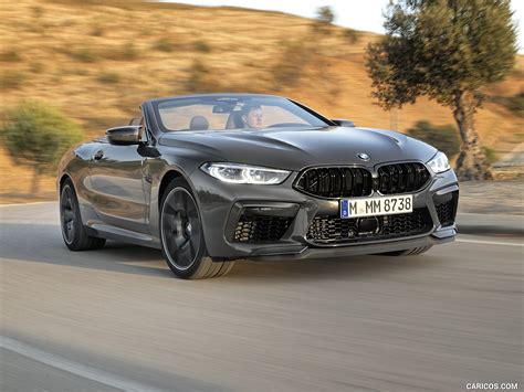 2020 BMW M8 Competition Convertible (Color: Brands Hatch Grey) - Front Three-Quarter | Caricos