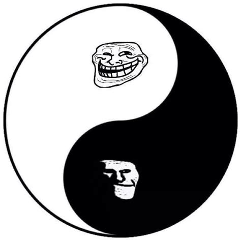 doing a little yinyang by richemon | Trollface | Know Your Meme