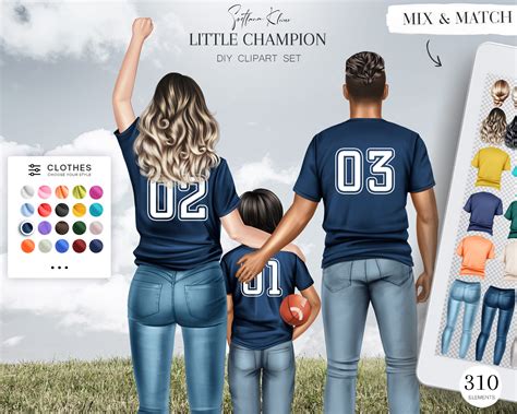 NFL Clip art, American Football Family Clipart, Team Creator - Svetlana ...