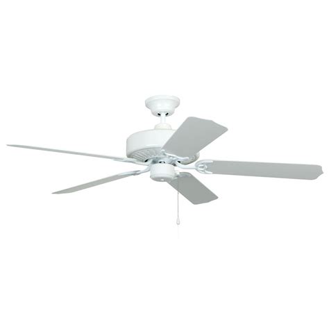 Craftmade 52-Inch White Outdoor Ceiling Fan without Light | END52WW5P | Destination Lighting