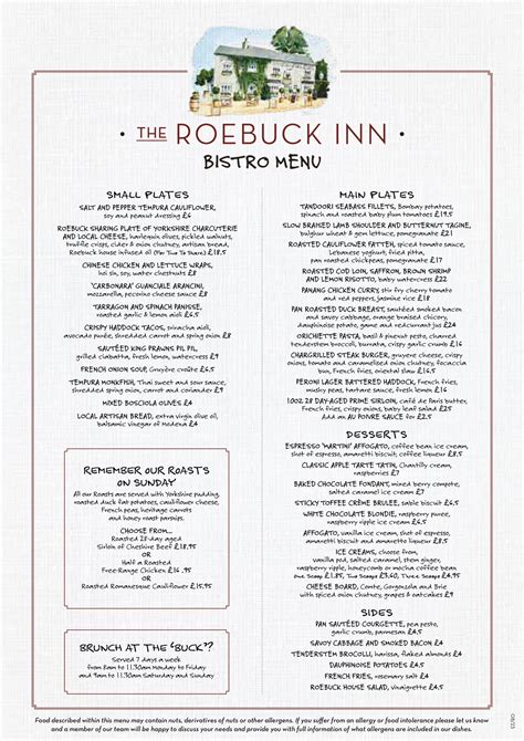 Dine – The Roebuck Inn