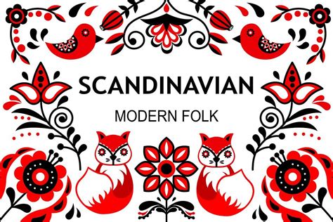 Scandinavian modern folk | Scandinavian folk art, Folk art ornament, Modern folk art