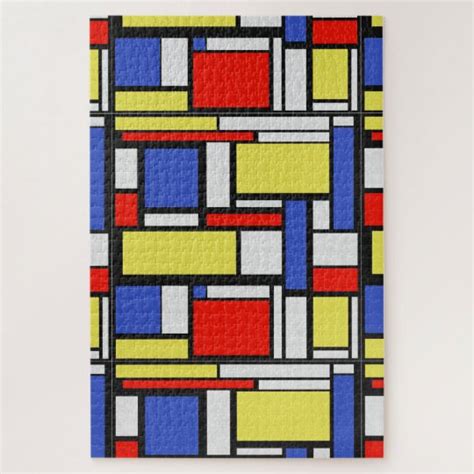 Mondrian Geometry Jigsaw Puzzle | Zazzle.com.au