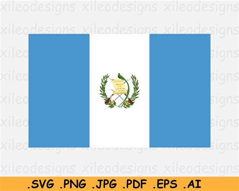 Bandera de Guatemala SVG Bandera nacional guatemalteca de - Etsy México