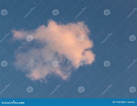 Single cloud. stock photo. Image of ozone, single, clear - 71347852