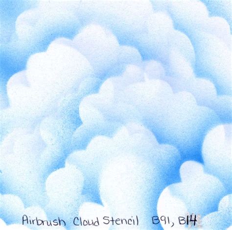 Airbrush (copic) clouds with a stencil | Cloud stencil, Air brush painting, Stencil painting