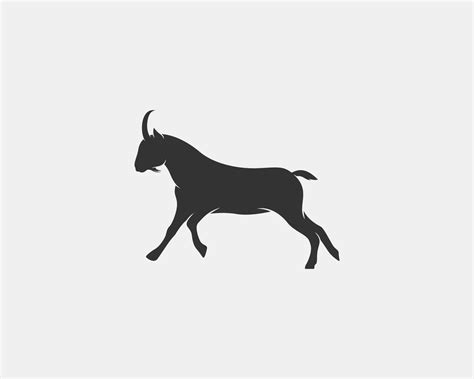 Goat vector silhouette 11542522 Vector Art at Vecteezy