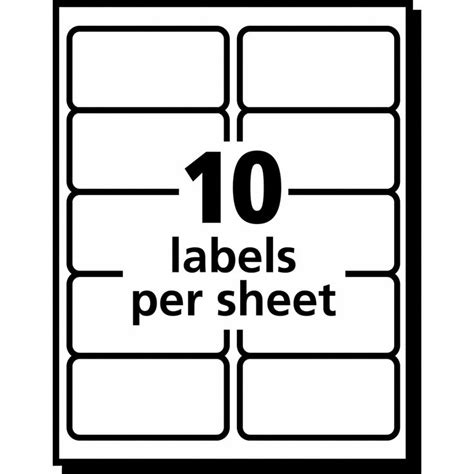 Label Template 4 Per Sheet