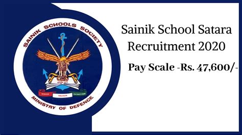 Sainik School Satara Recruitment 2020 - Sainik School Satara Bharti 2020 - NMK - Latest ...