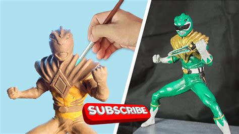 Sculpting The Mighty Morphin Power Ranger's Green Ranger Zord - YouTube