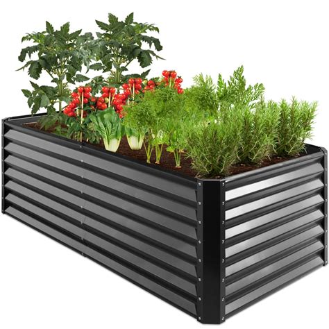 Outdoor Metal Raised Garden Bed for Vegetables, Flowers, Herbs - 6x3x2 ...