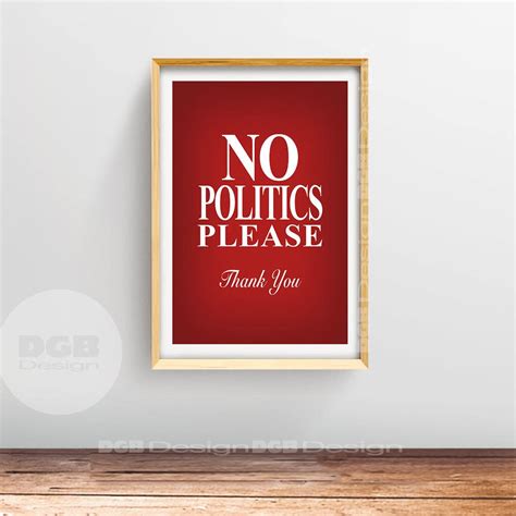 No Politics Sign Funny Printable Holiday Decor PRINTABLE - Etsy