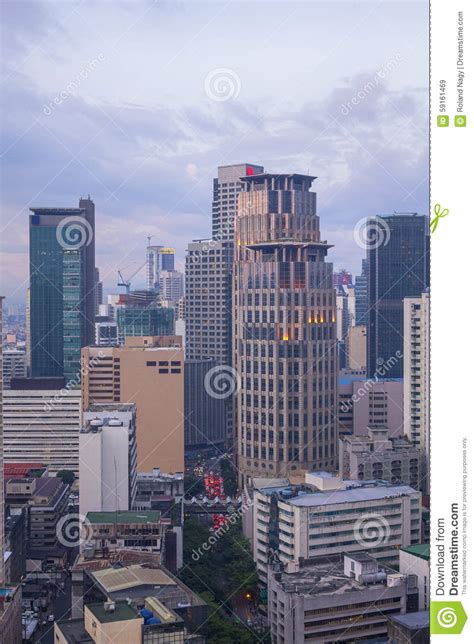 Makati Skyline, Philippines Stock Image - Image of cityscape, hour: 59161469