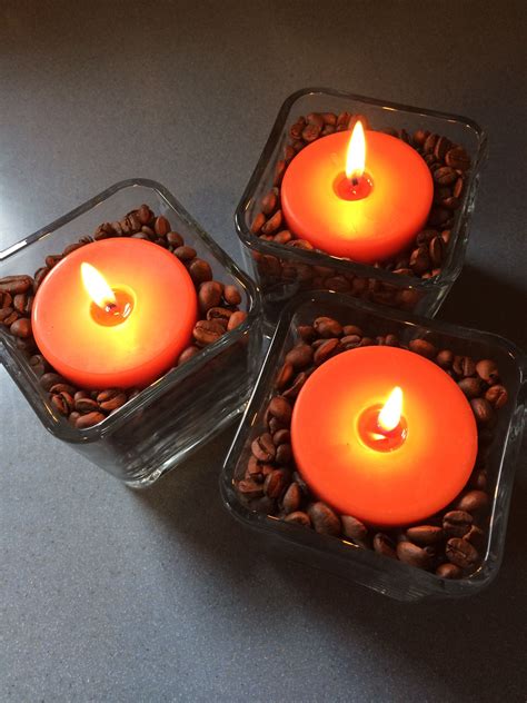 DIY Fall Candles-all from Dollar Tree. 3 square vases, 3 pumpkin spice ...