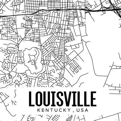 Louisville Kentucky Map Printable Printable Map for Office - Etsy