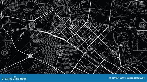 Urban Vector City Map of Tyumen, Russia Stock Vector - Illustration of ...