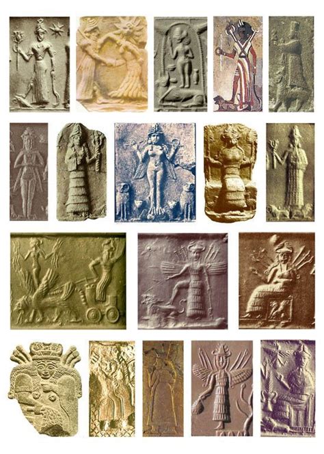 18 Seals of the mother goddess Inanna - from Sumerian culture | Ancient sumerian, Ancient ...