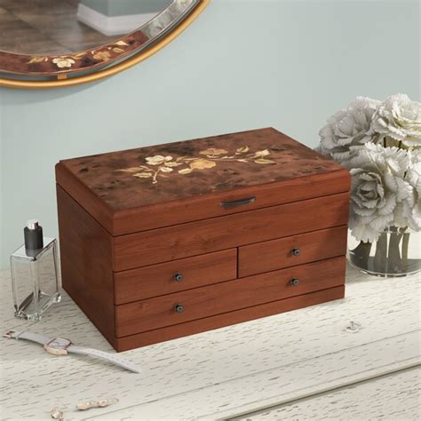 Charlton Home® Wooden Jewelry Box & Reviews | Wayfair