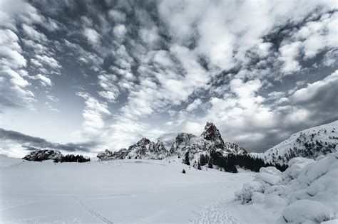 Snow Field With Mountain · Free Stock Photo