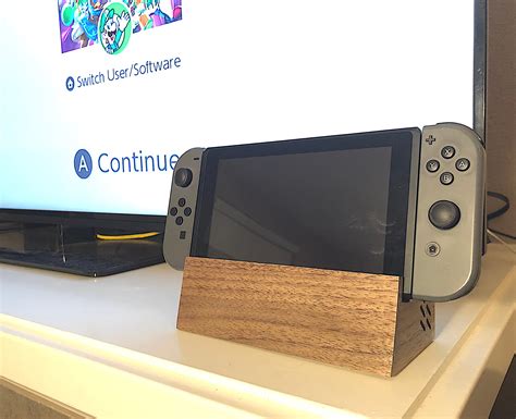 I made a custom switch dock out of walnut wood : r/NintendoSwitch