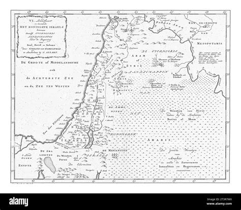 Map of Israel, Jan van Jagen, 1794, vintage engraved Stock Photo - Alamy