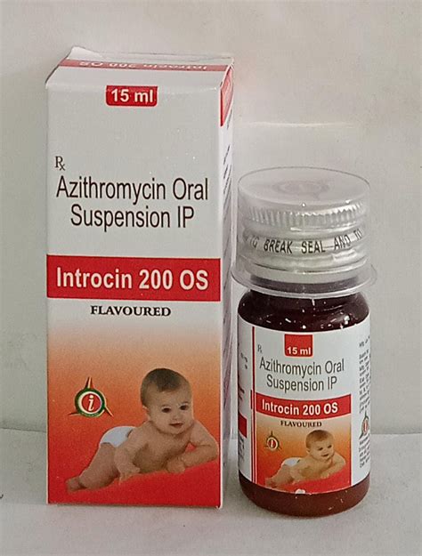 Azithromycin 200mg Syrup (Introcin 200 OS) - Integrated laboratories ...