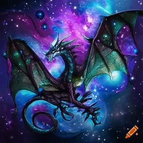 Cosmic dragon illustration