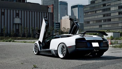 Black and White Lambo Murcielago on Custom Wheels — CARiD.com Gallery