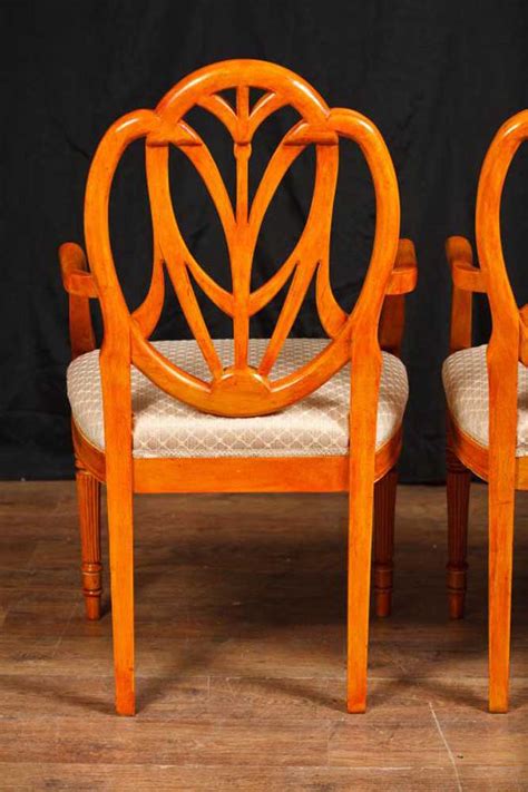 Pair Hepplewhite Arm Chairs Dining Chair Furniture Regency