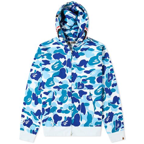 A Bathing Ape ABC Shark Full Zip Hoody Blue | END.