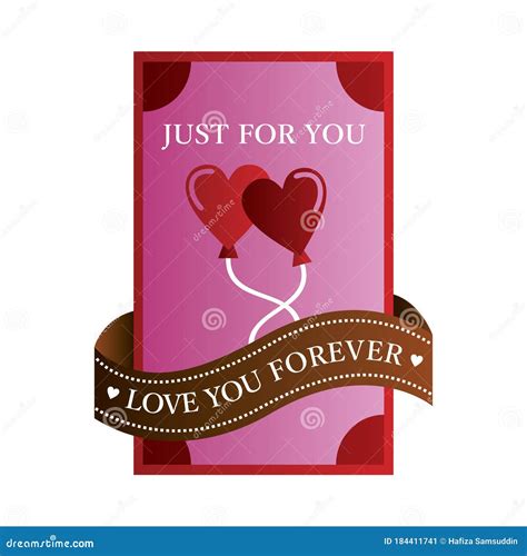 Love You Forever Label. Vector Illustration Decorative Background ...