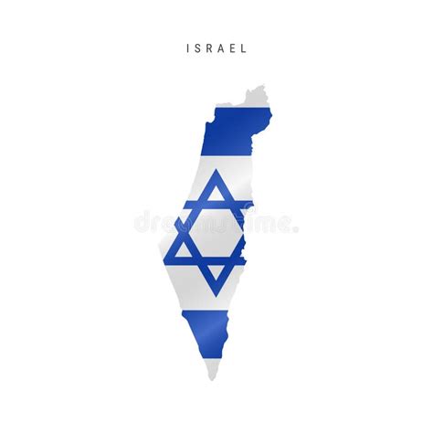 Waving Flag Map of Israel. Vector Illustration Stock Illustration ...