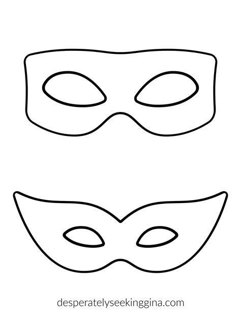 Mardi Gras Mask Template - Printable Word Searches