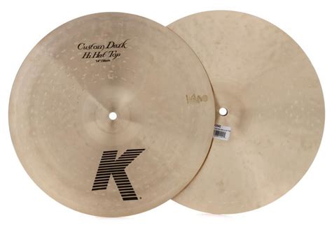 Zildjian 14 inch K Custom Dark Hi-hat Cymbals | Sweetwater