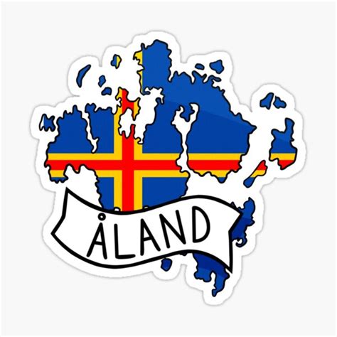 "Åland Flag Map Sticker" Sticker for Sale by Drawingvild | Redbubble