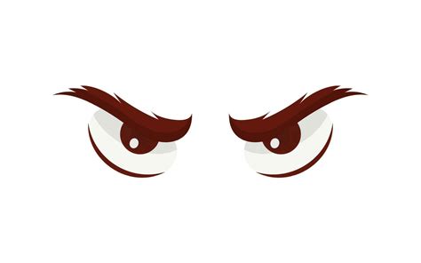 Evil eyes in flat style. Isolated. Vector illustration. 23639493 Vector ...