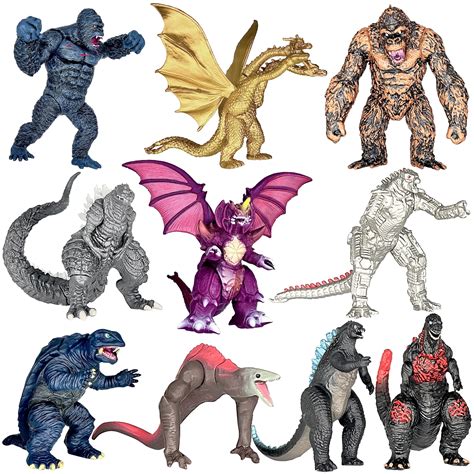 Buy TwCare Exclusive Set of 10 Godzilla vs Kong Toys Movable Joint ...